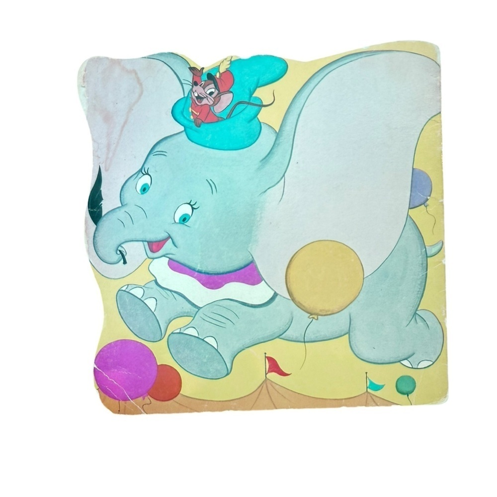 VTG DISNEY DUMBO paperback book with Colorful Balloons picture book elephant - Picture 3 of 7